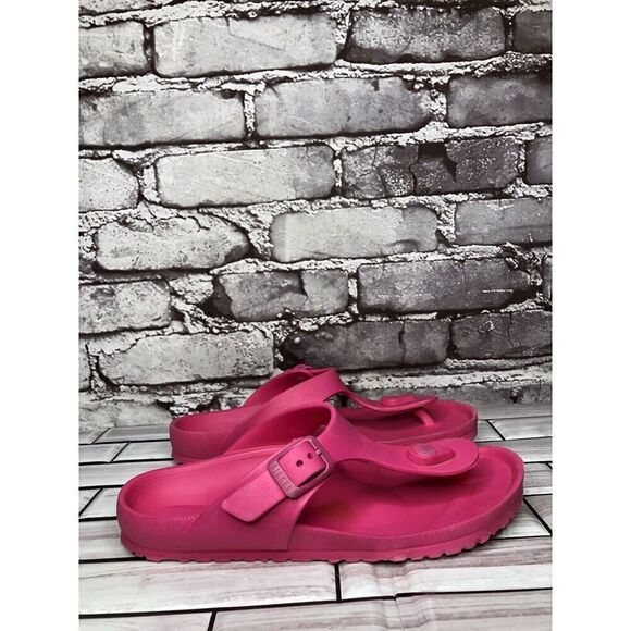 Birkenstock Gizeh Eva Pink Foam Thong Flip Flop Girls Youth Size 3M US/33EU - Picture 15 of 16
